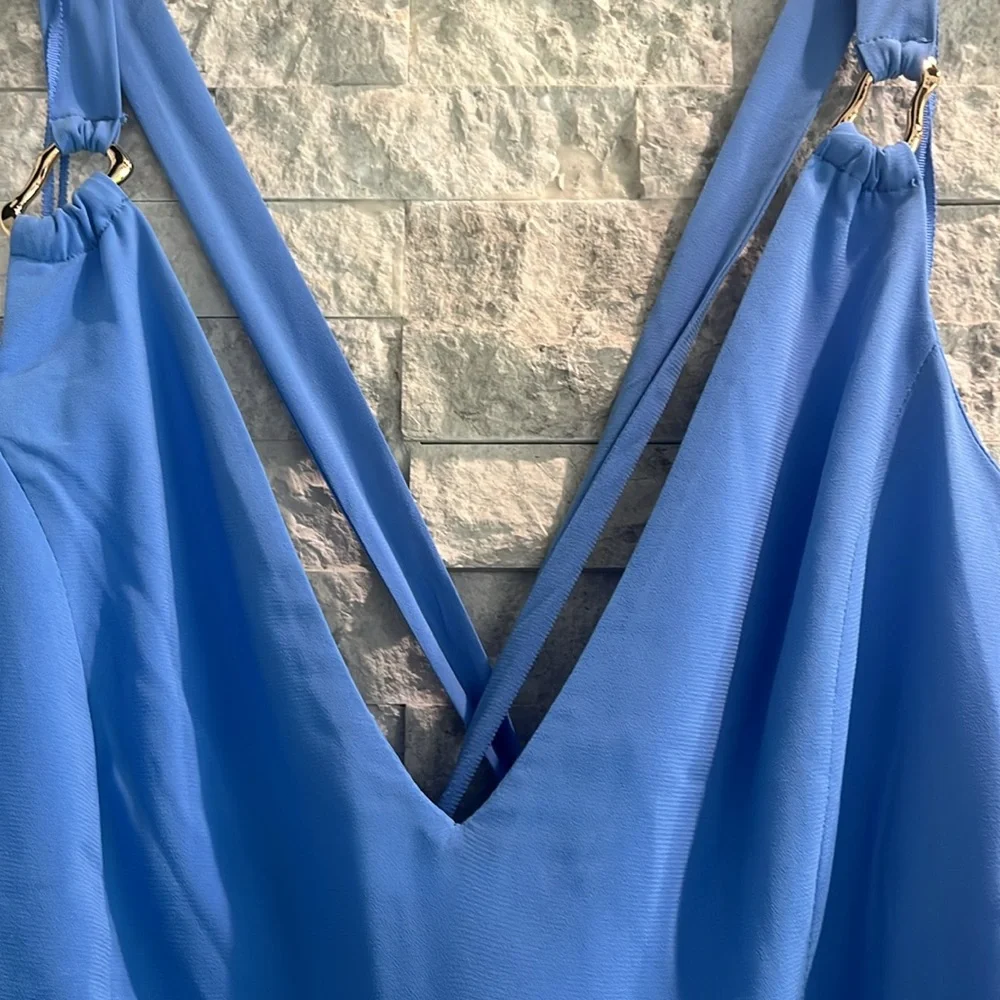 Abercrombie & Fitch Blue Maxi Dress Sz-L